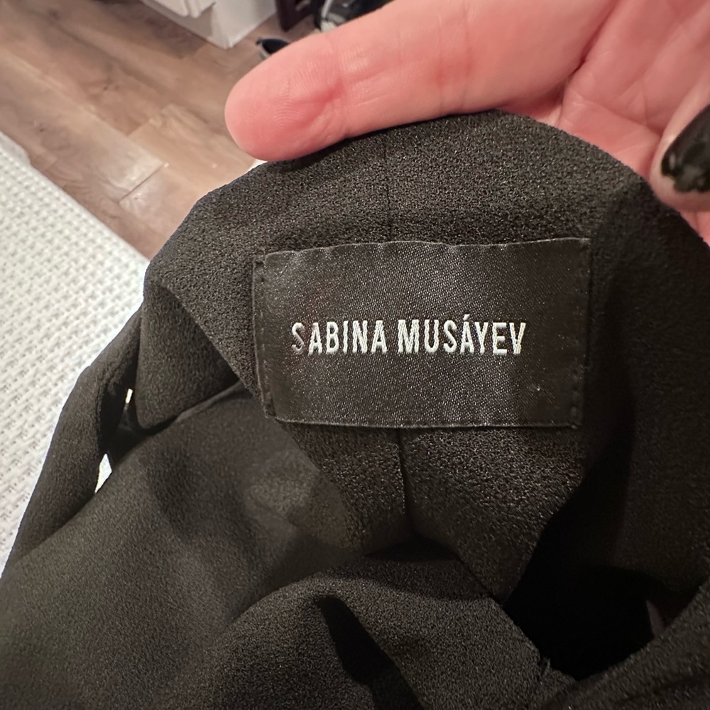 Sabina Musayev Womens Medium Elegant Black Romper - Picture 7 of 10